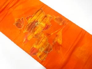 枝花模様織出し名古屋帯